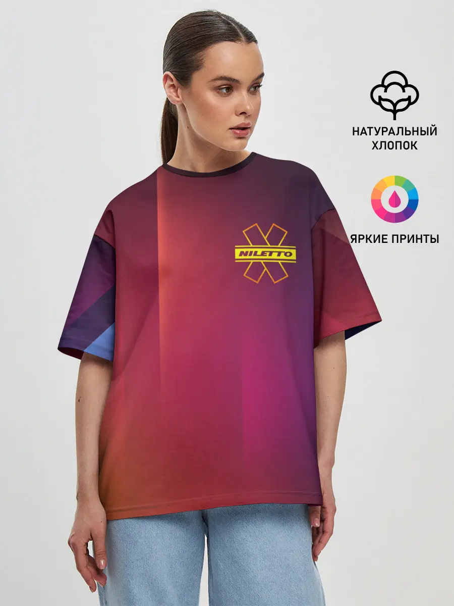Женская футболка оверсайз / NILETTO LOGO | НИЛЕТТО ЛОГО