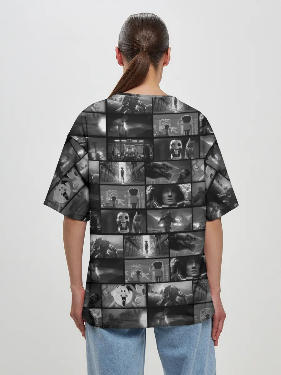 Женская футболка оверсайз / LOVE DEATH ROBOTS