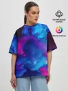 Женская футболка оверсайз / НЕОНОВЫЙ ДЫМ