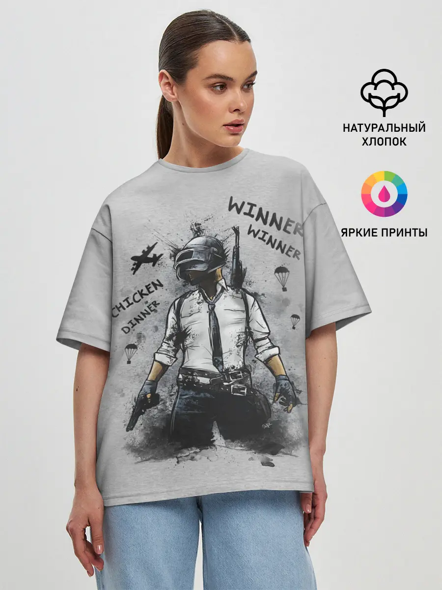 Женская футболка оверсайз / PUBG