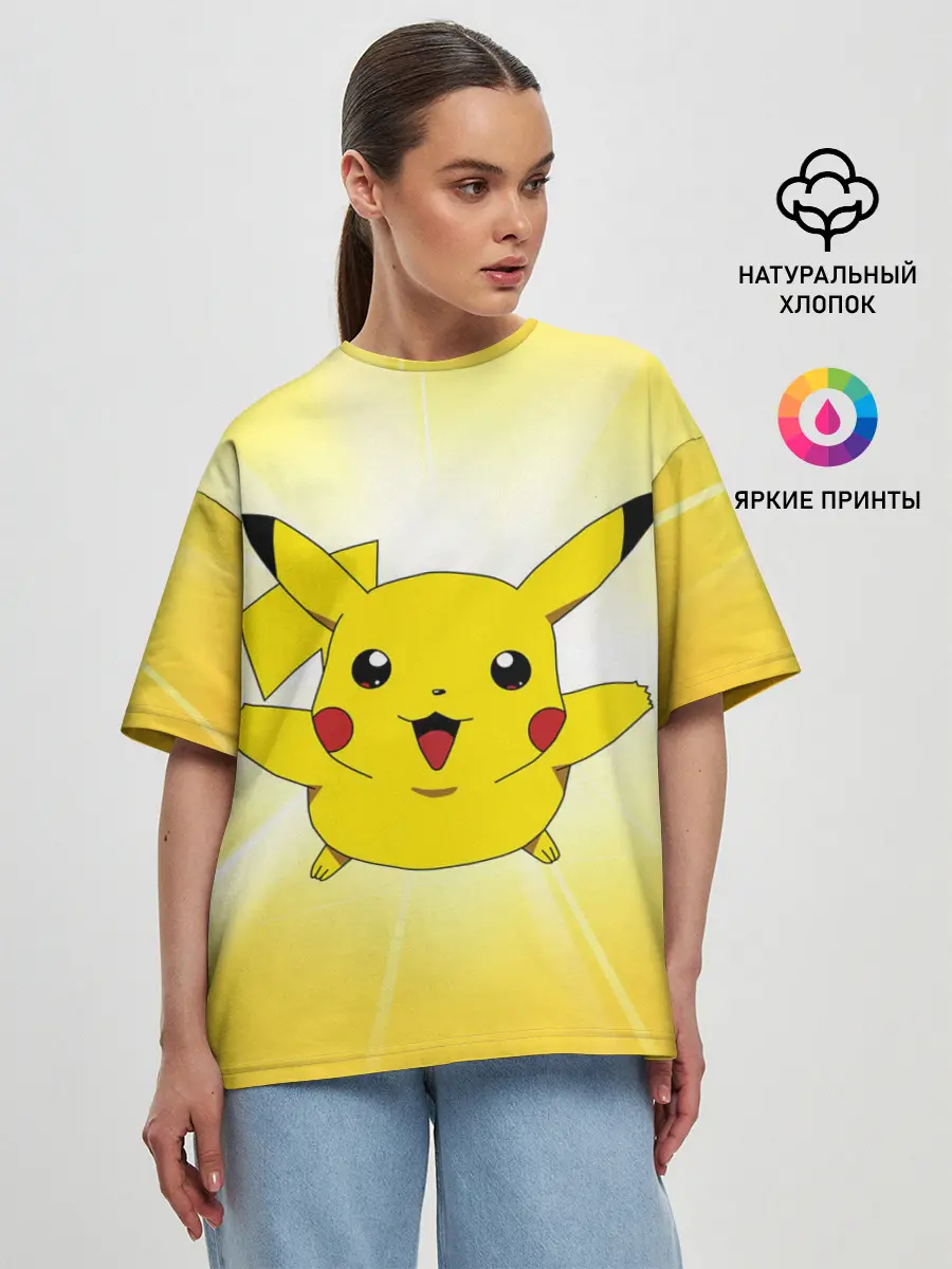 Женская футболка оверсайз / Пика Пика