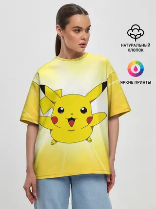 Женская футболка оверсайз / Пика Пика