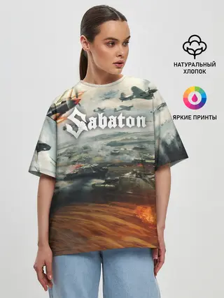 Женская футболка оверсайз / Sabaton
