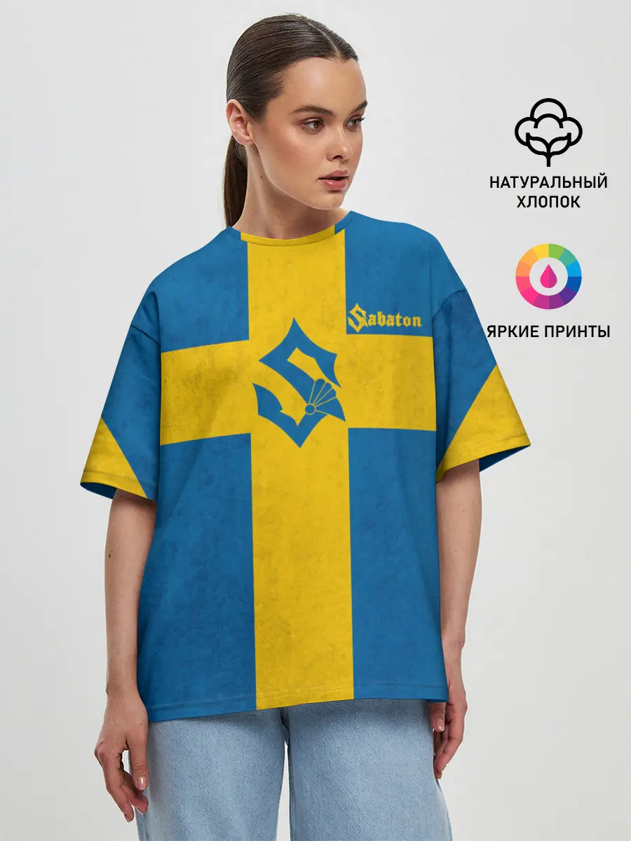 Женская футболка оверсайз / Sabaton