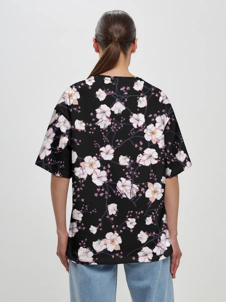 Женская футболка оверсайз / САКУРА | SAKURA