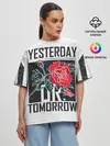 Женская футболка оверсайз / Вчера или сегодня