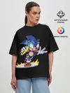 Женская футболка оверсайз / Sonic
