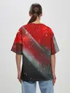 Женская футболка оверсайз / Red & Black