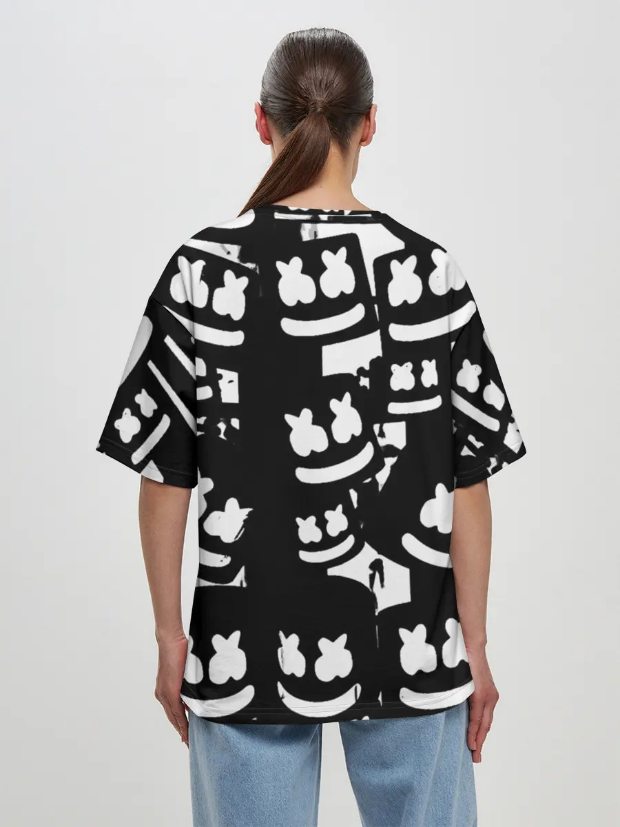 Женская футболка оверсайз / Marshmello