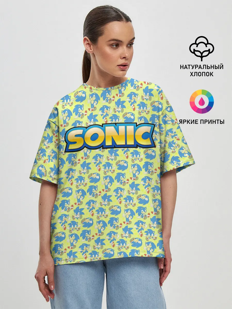 Женская футболка оверсайз / SONIC