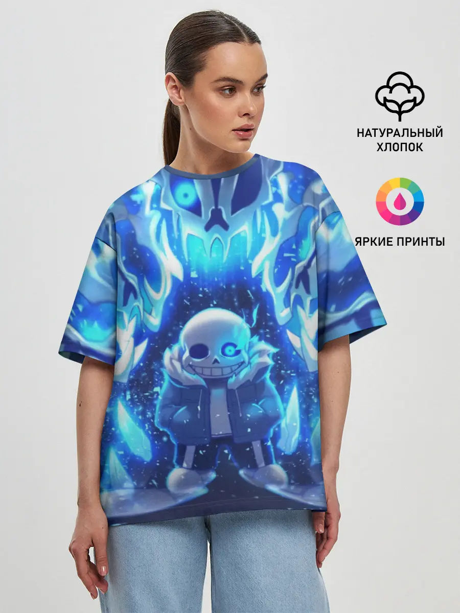 Женская футболка оверсайз / UNDERTALE | АНДЕРТЕЙЛ