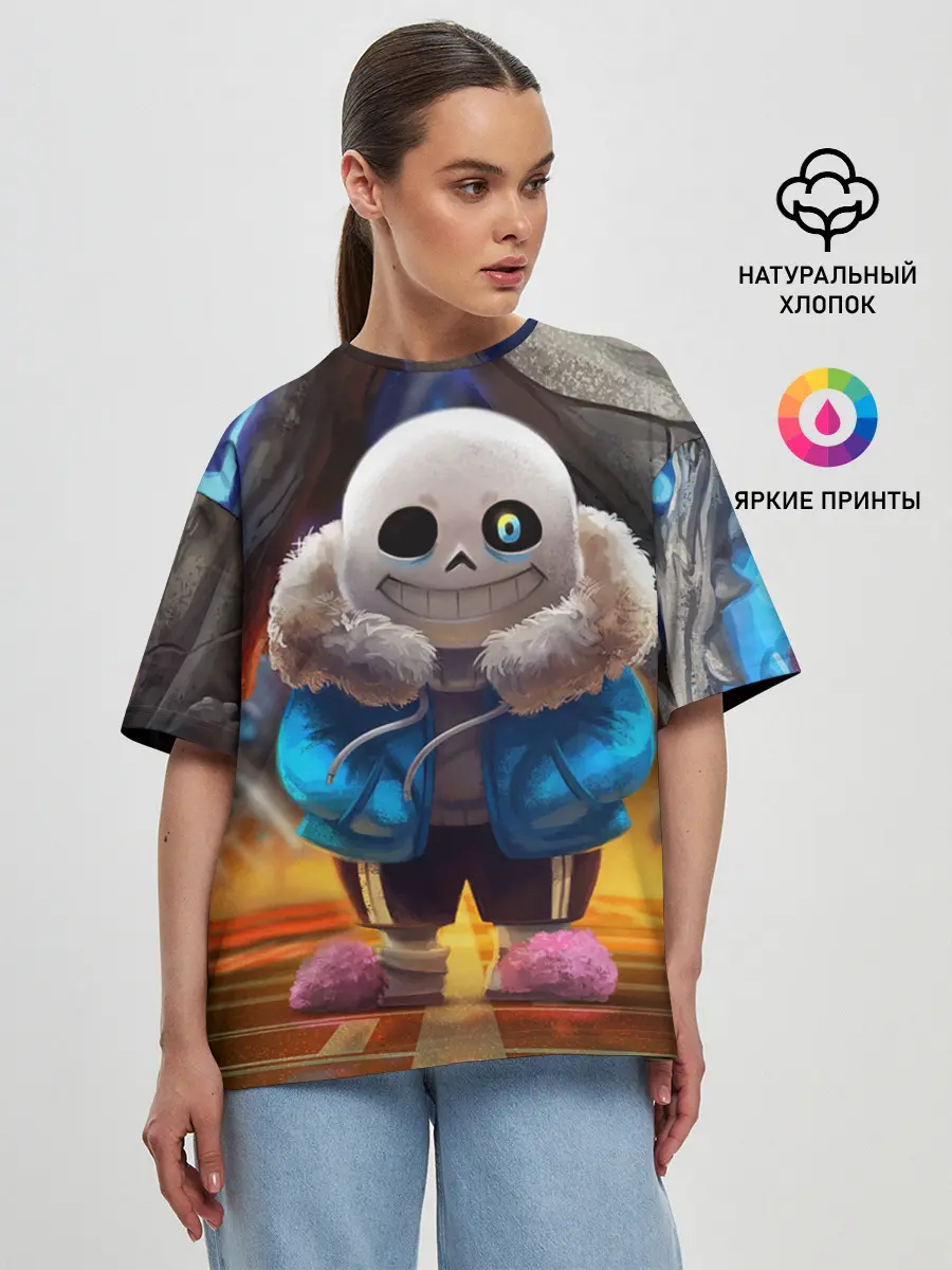 Женская футболка оверсайз / UNDERTALE | АНДЕРТЕЙЛ