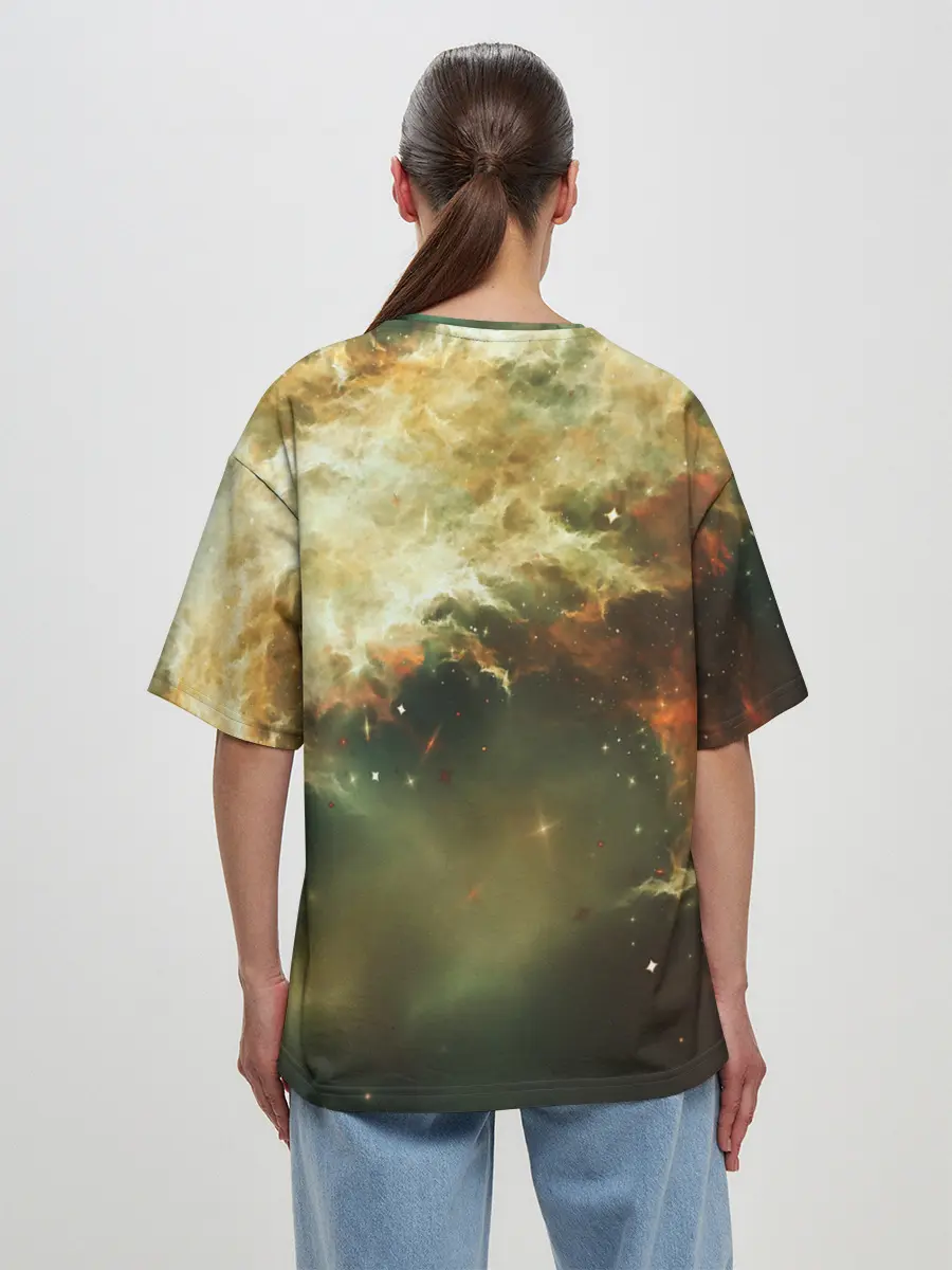 Женская футболка оверсайз / НЕОНОВЫЕ ЗВЕЗДЫ