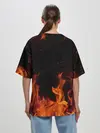 Женская футболка оверсайз / ОГОНЬ | FIRE