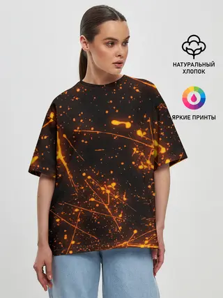 Женская футболка оверсайз / FLAME | ПЛАМЯ