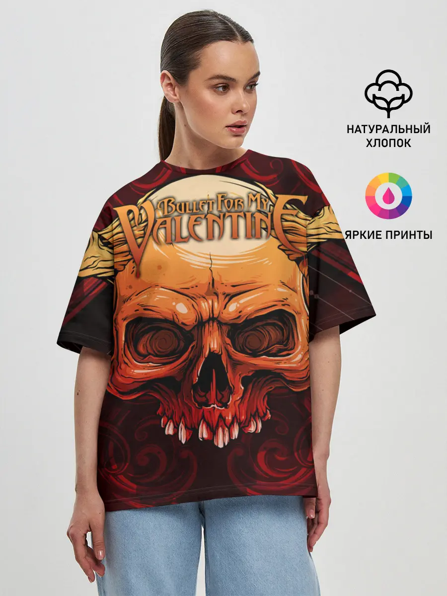 Женская футболка оверсайз / Bullet For My Valentine