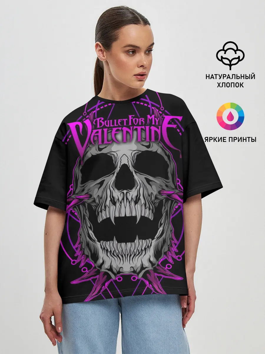 Женская футболка оверсайз / Bullet For My Valentine