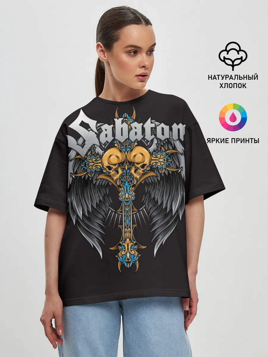 Женская футболка оверсайз / SABATON