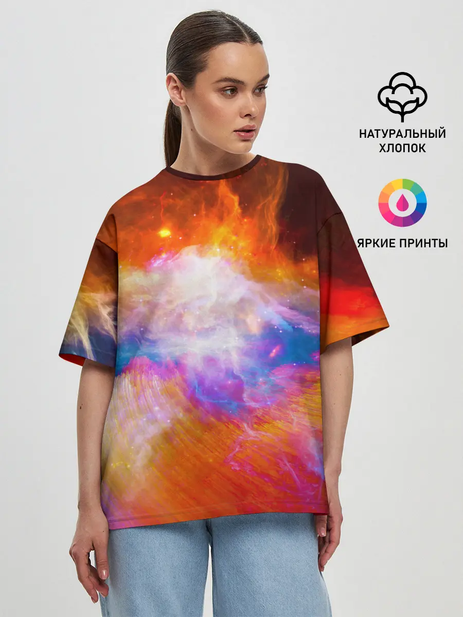 Женская футболка оверсайз / Space