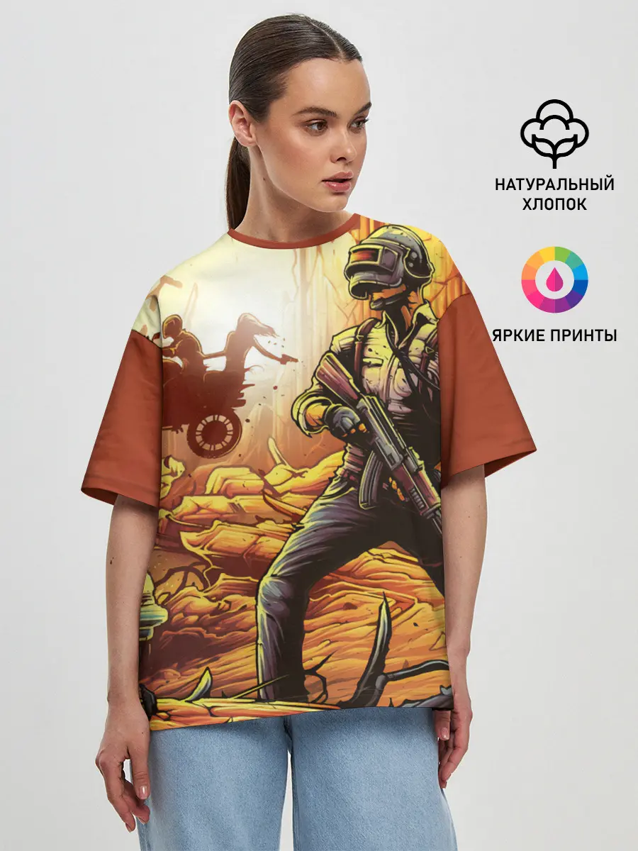 Женская футболка оверсайз / PUBG