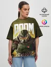 Женская футболка оверсайз / DOOM