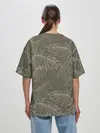Женская футболка оверсайз / листья пальмы