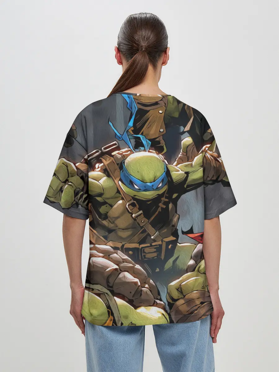 Женская футболка оверсайз / ЧЕРЕПАШКИ