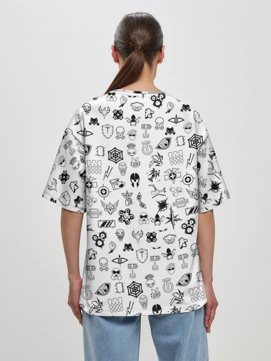 Женская футболка оверсайз / RAINBOW SIX SIEGE | РАДУГА 6 ОСАДА | R6S