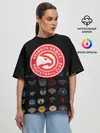 Женская футболка оверсайз / Atlanta Hawks