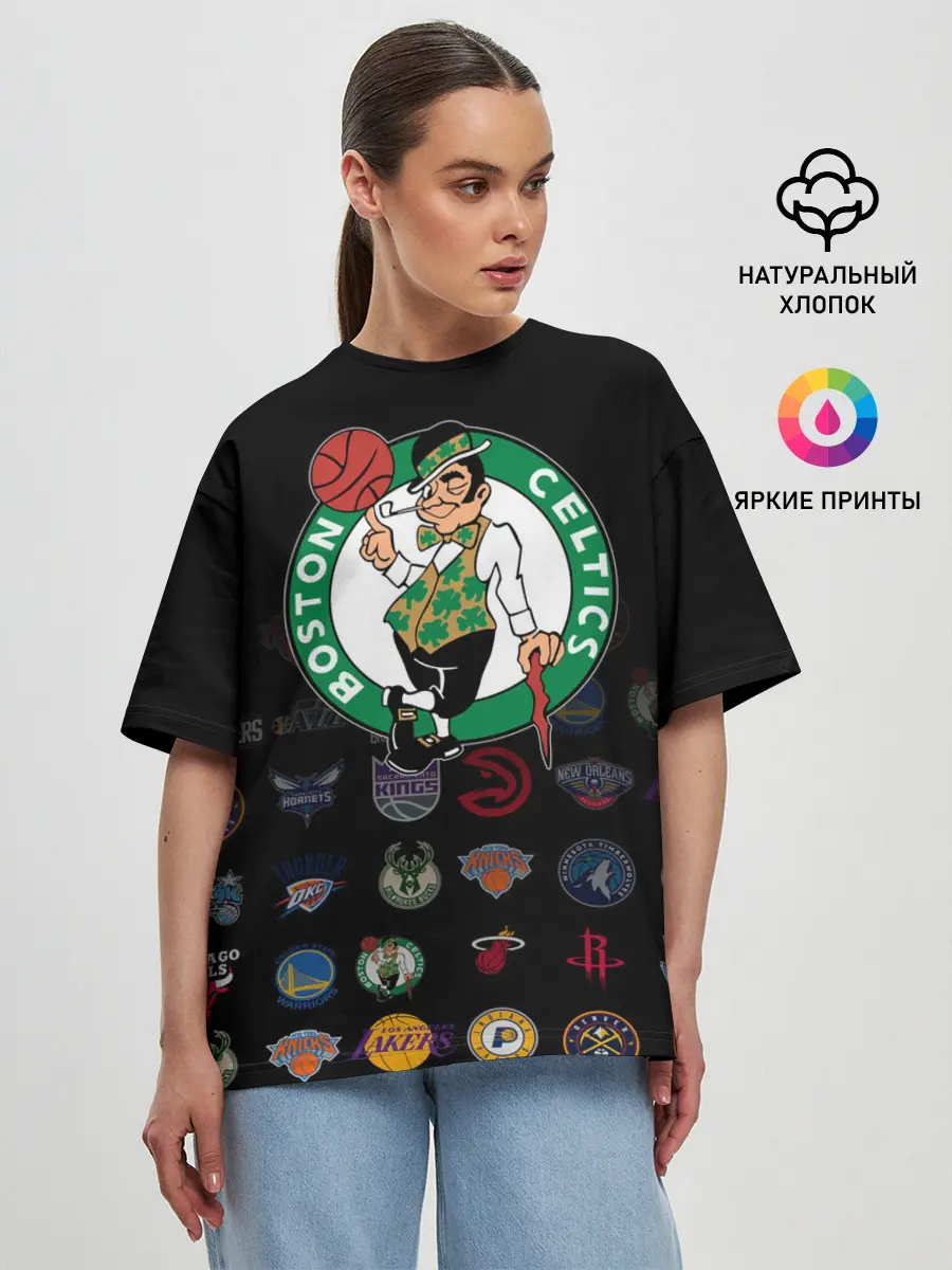 Женская футболка оверсайз / Boston Celtics