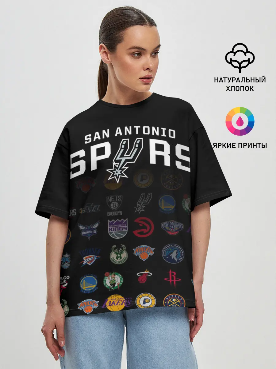 Женская футболка оверсайз / San Antonio Spurs