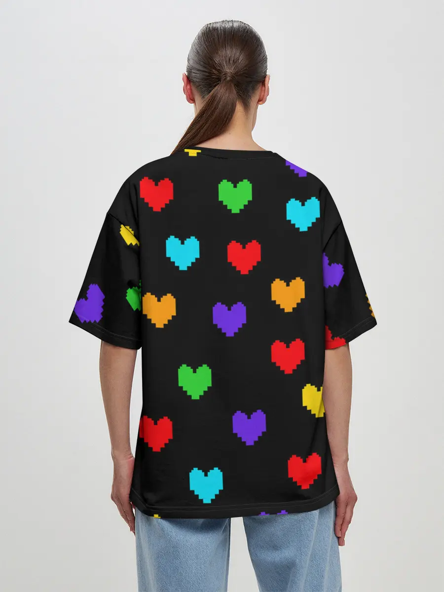 Женская футболка оверсайз / UNDERTALE HEART