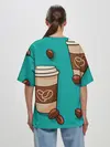 Женская футболка оверсайз / Я ЛЮБЛЮ КОФЕ | I LOVE COFFEE