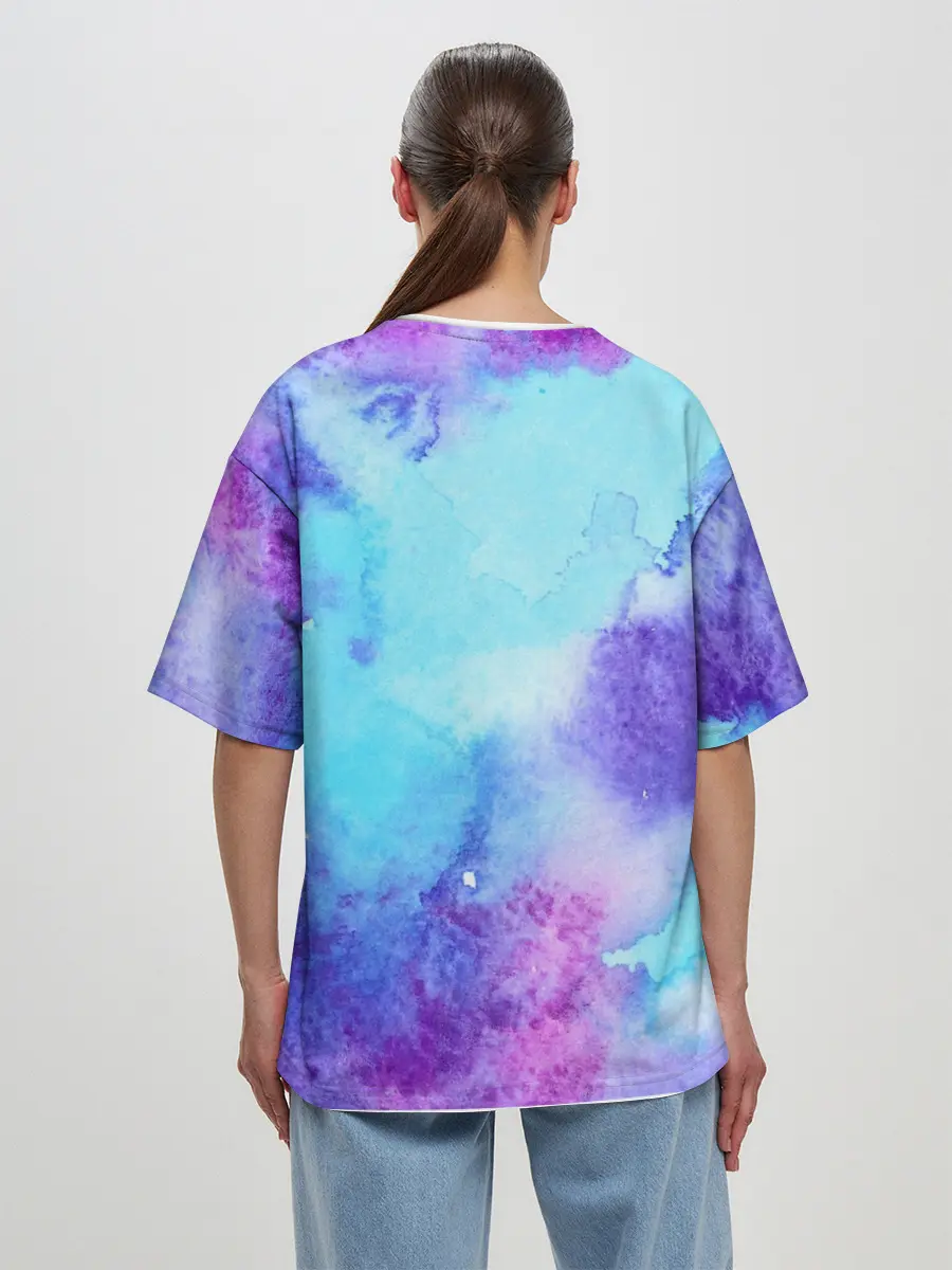 Женская футболка оверсайз / Краски