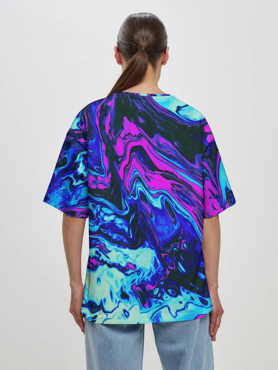 Женская футболка оверсайз / DIGITAL ABSTRACT