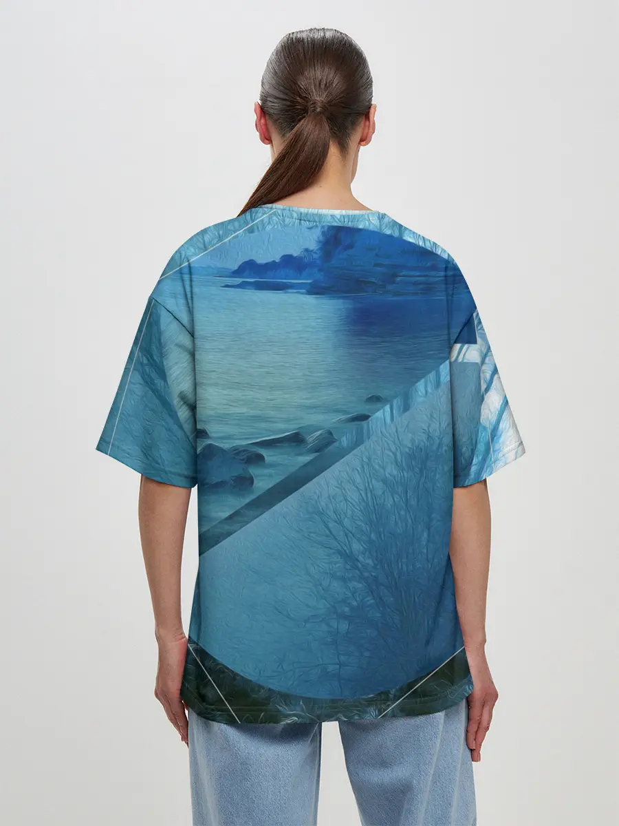 Женская футболка оверсайз / ОЗЕРО