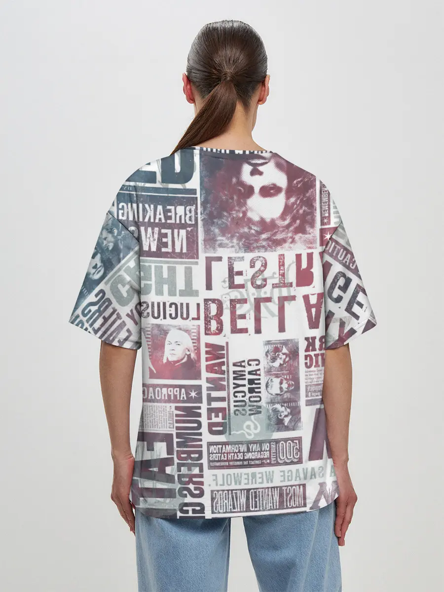 Женская футболка оверсайз / Гарри Поттер