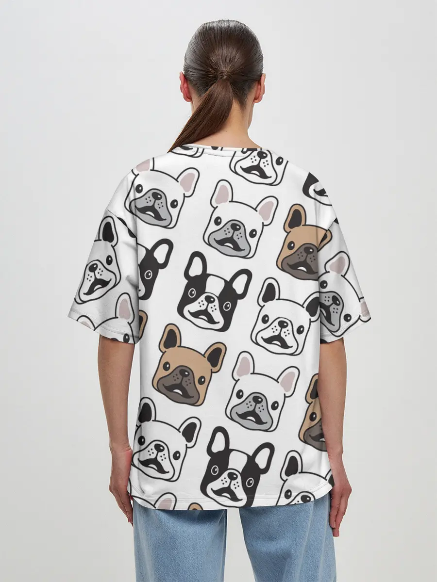 Женская футболка оверсайз / БОСТОН ТЕРЬЕР | BOSTON TERRIER