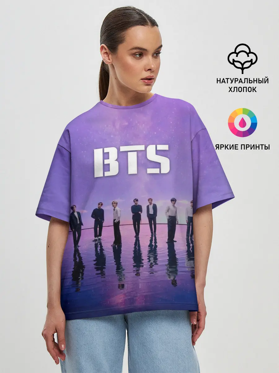 Женская футболка оверсайз / BTS