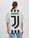 Женская футболка оверсайз / Ювентус в сетку