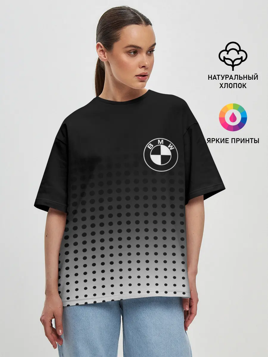 Женская футболка оверсайз / BMW