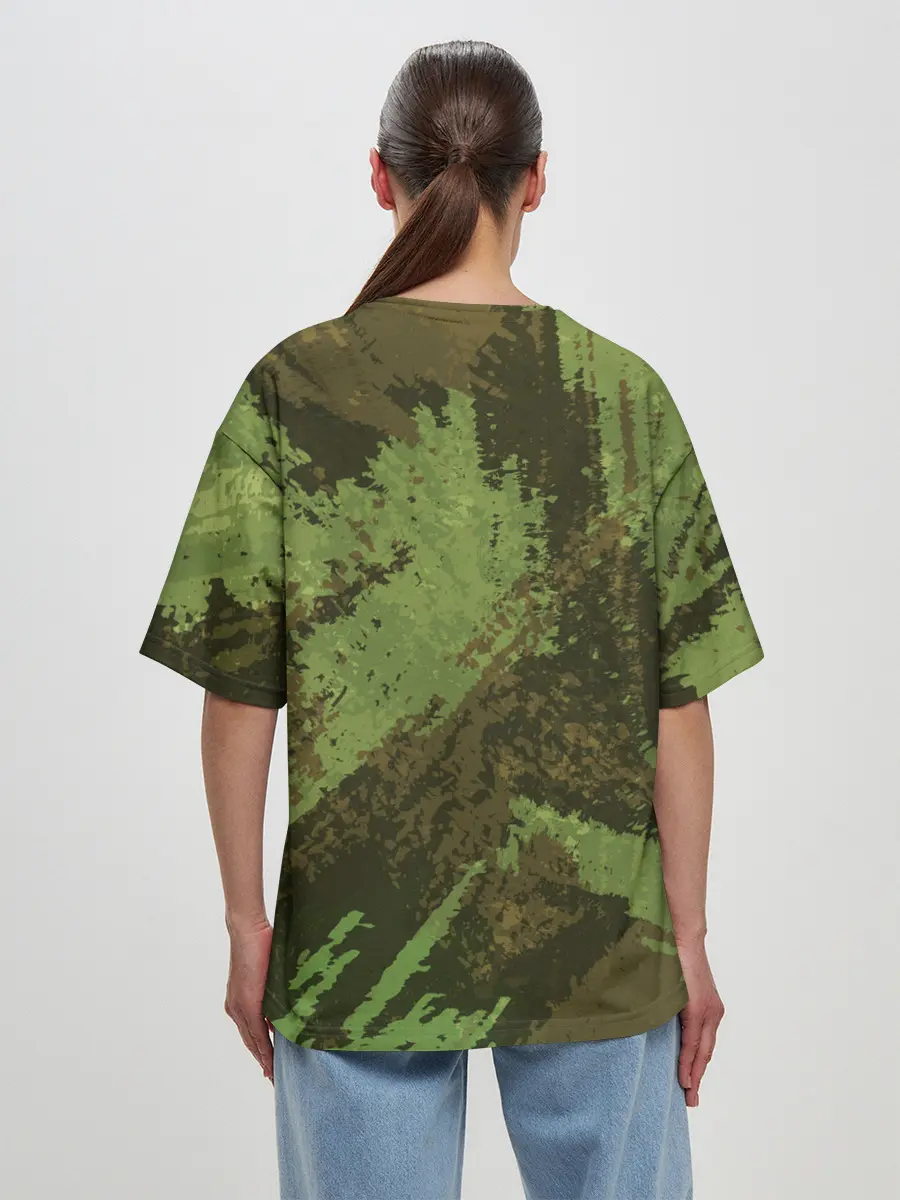 Женская футболка оверсайз / КАМУФЛЯЖ BROWN