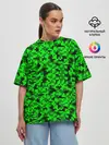 Женская футболка оверсайз / КАМУФЛЯЖ GREEN