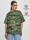 Женская футболка оверсайз / ВЯЗАННЫЙ КАМУФЛЯЖ