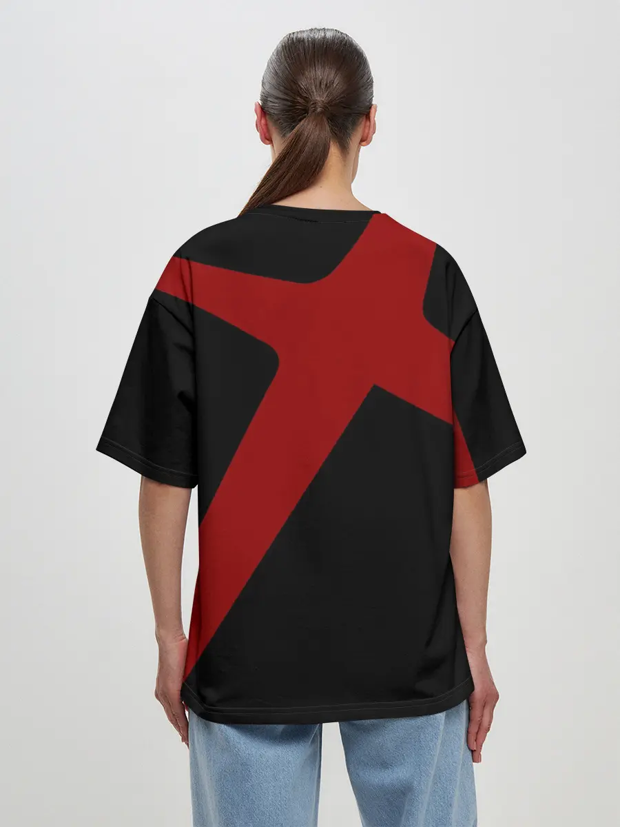 Женская футболка оверсайз / Химура Кэнсин Самурай Х