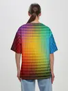 Женская футболка оверсайз / Радужный градиент