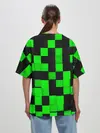 Женская футболка оверсайз / ЗЕЛЕНЫЕ КУБИКИ