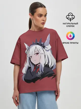 Женская футболка оверсайз / Helltaker