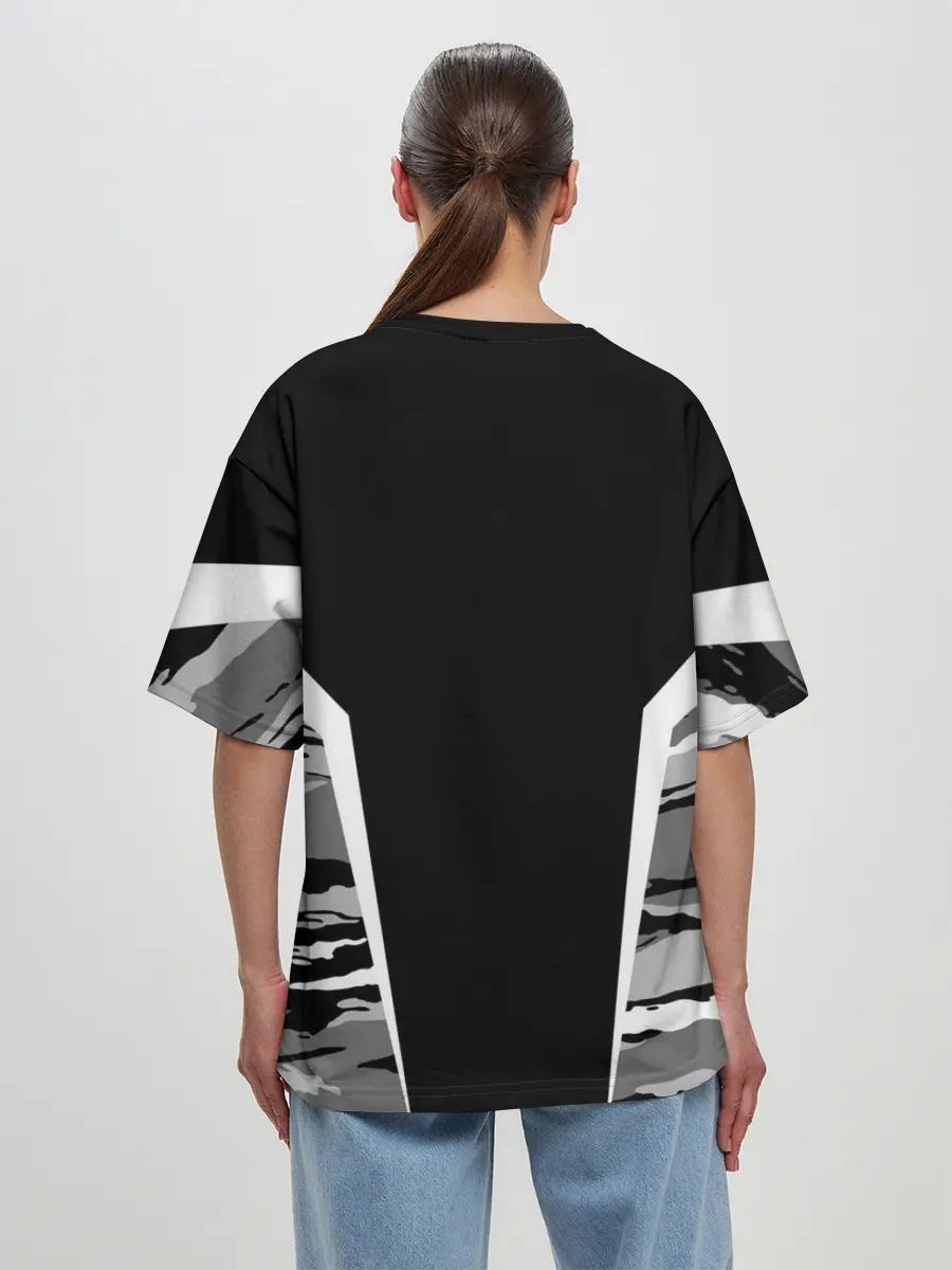 Женская футболка оверсайз / Виталий - камуфляж