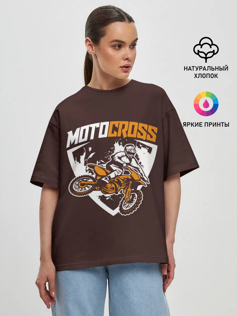 Женская футболка оверсайз / MOTOCROSS | МОТОКРОСС